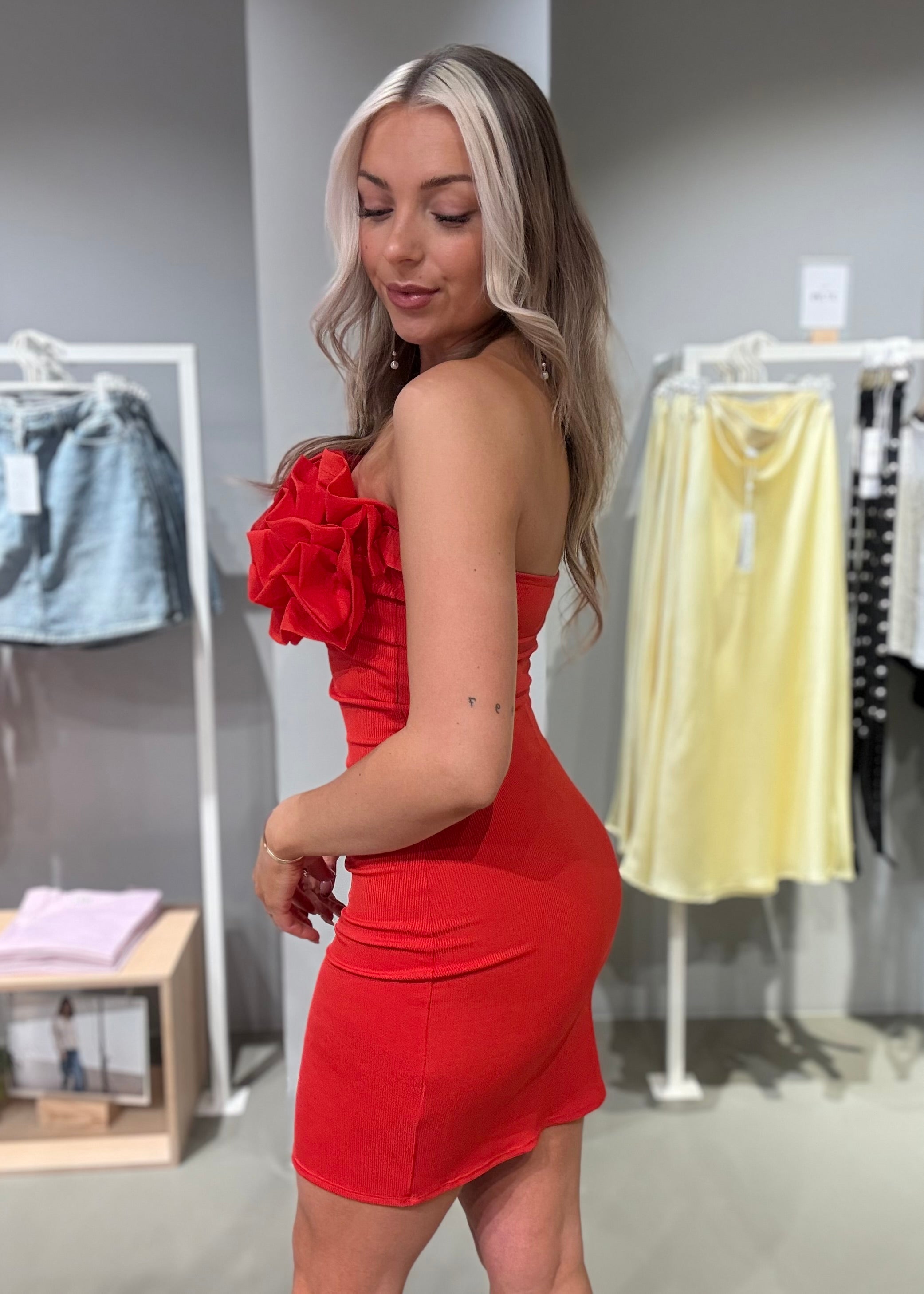 VITOVE Short Dress - Poppy Red